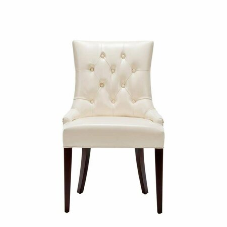 SAFAVIEH Amanda Cream Leather Chair MCR4515B